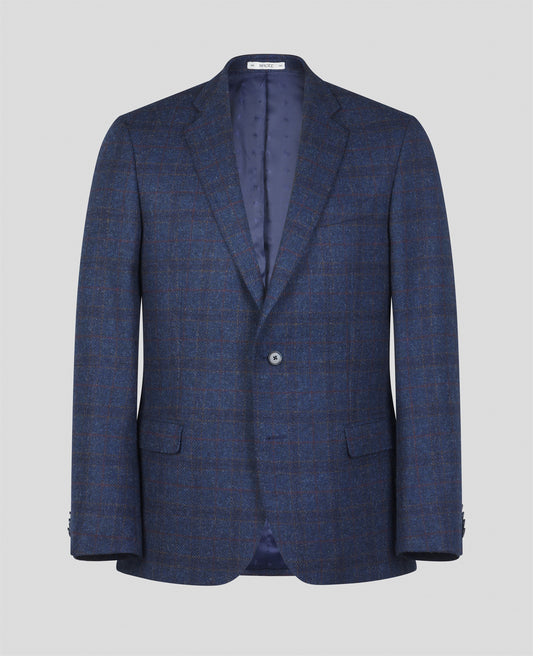 Liffey Tweed Blazer in Blue Check