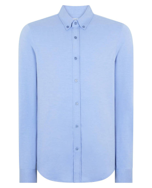 Remus Uomo Long Sleeve Stretch Shirt - Light Blue