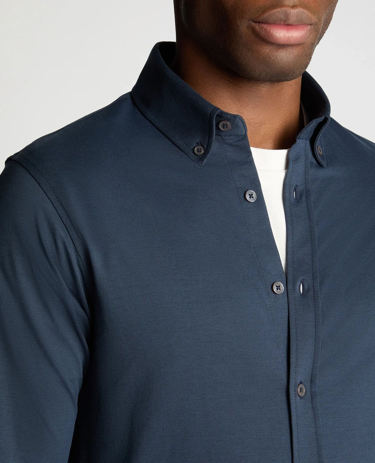 Remus Uomo Long Sleeve Stretch Shirt - Navy