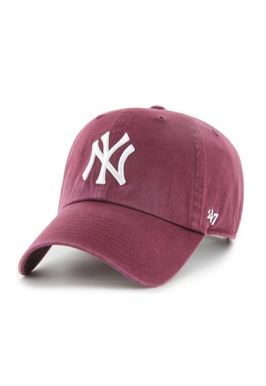 47 Brand New York Yankees Clean Up Cap – Burgundy
