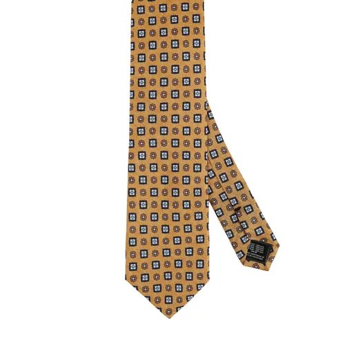 Amanda Christensen Classic Floral Silk Tie - Yellow Melange