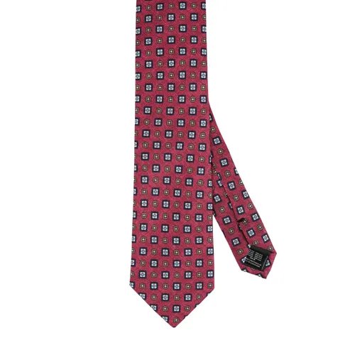 Amanda Christensen Classic Floral Silk Tie - Wine Red Melange
