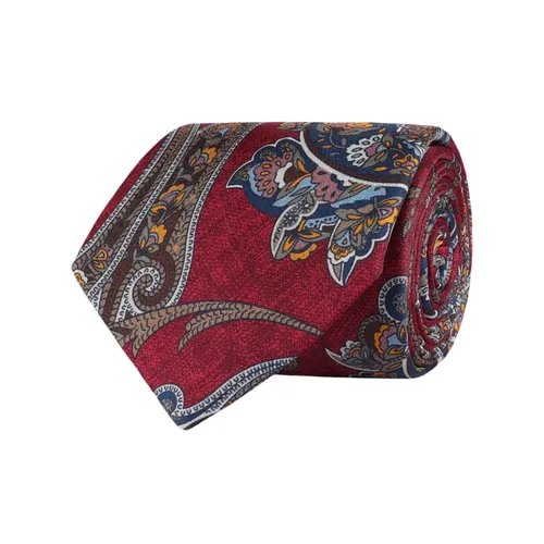 Amanda Christensen Classic Paisley Silk Tie - Wine Red Melange