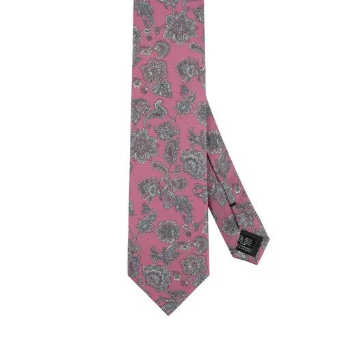 Amanda Christensen Classic Floral Silk Tie - Pink