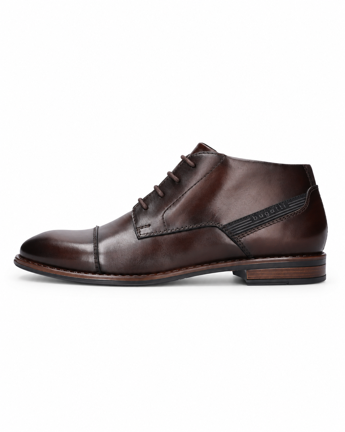 Bugatti Leather Lace Boot - Dark Brown