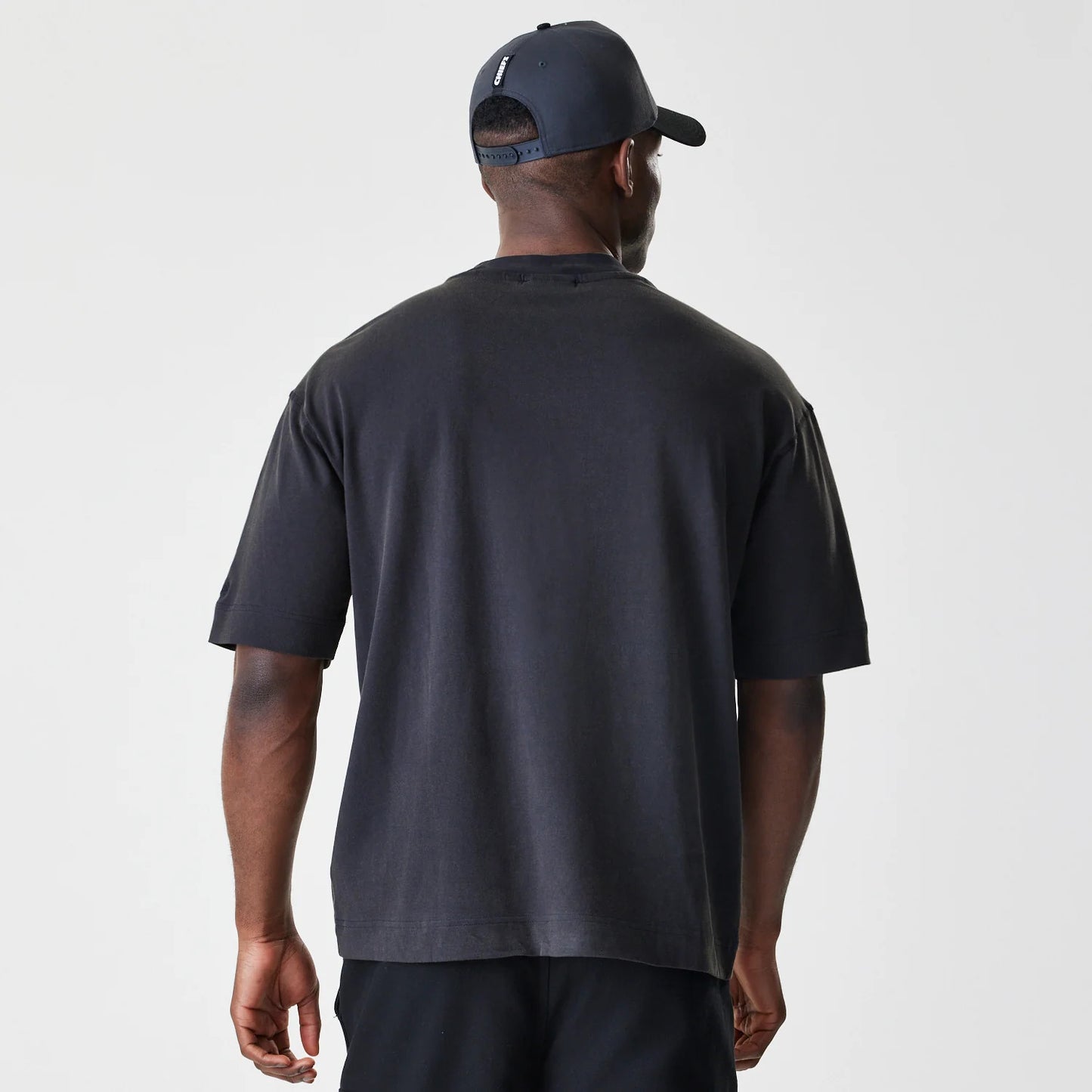 Kansas City Chiefs NFL Washed Boxy Black Oversized T-Shirt
