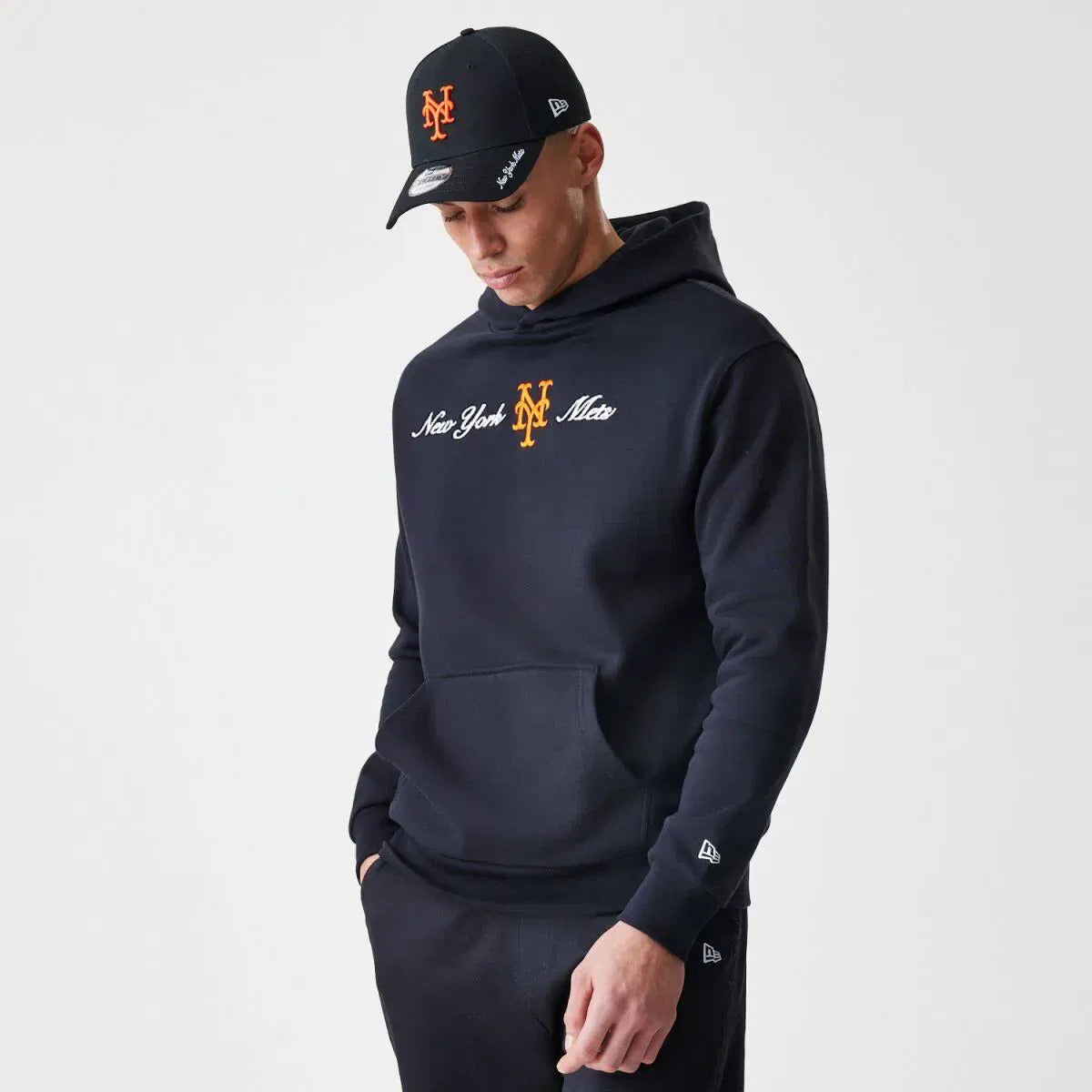 New York Mets MLB Script Black Hoodie
