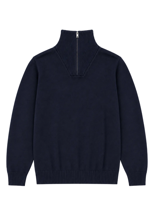 Daniele Fiesoli Wool Blend Funnel Neck Jumper - Navy