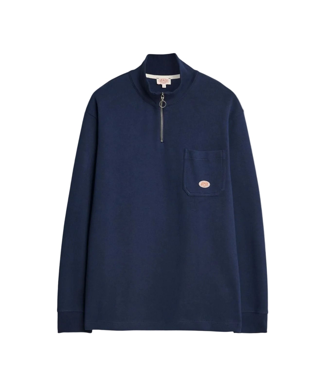 Armor Lux Troyer Quarter Zip Sweatshirt - Navy