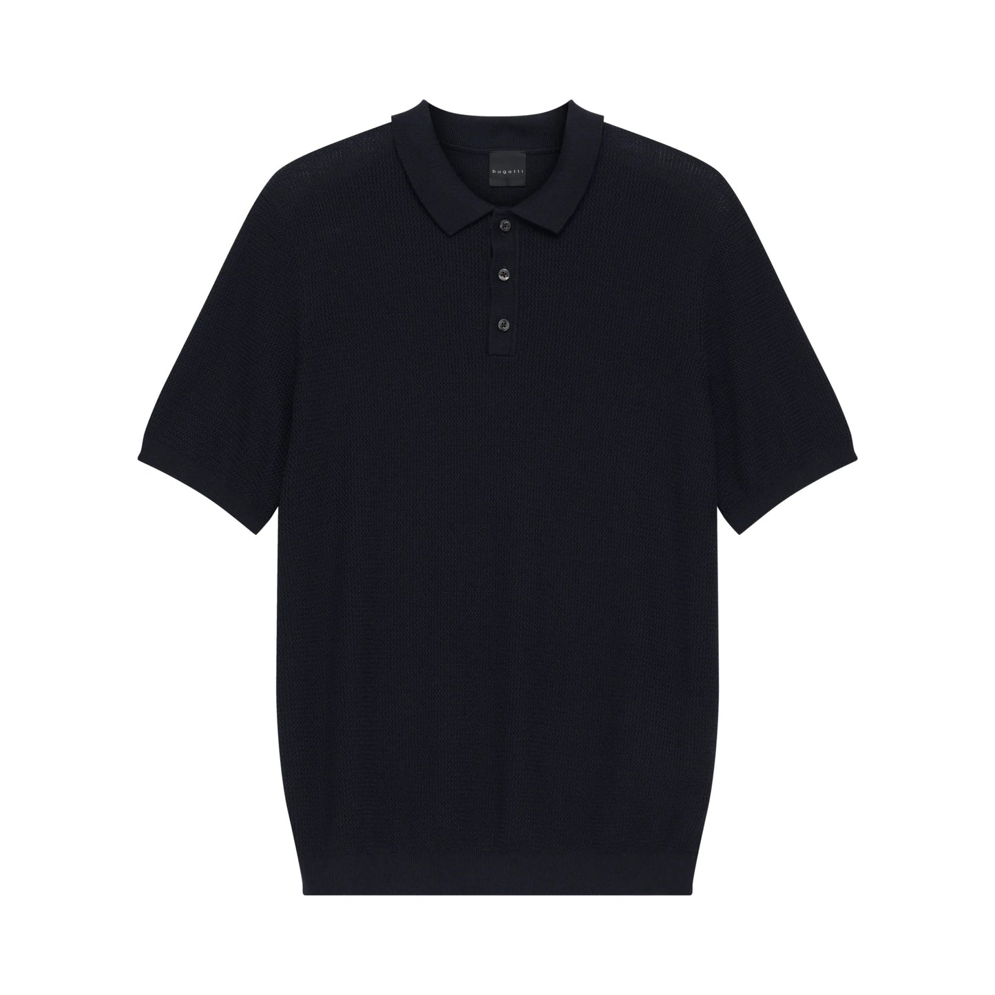Bugatti Plain Navy Knitted Polo