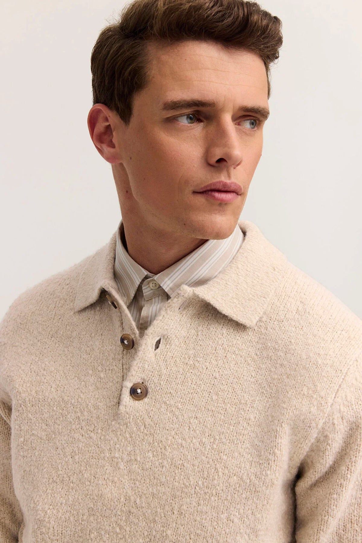 Bugatti Wool Blend Button Cardigan - Beige