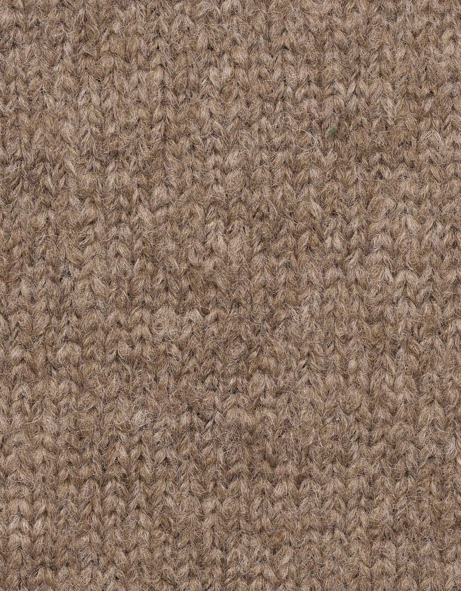 Bugatti Wool Blend Long Sleeve Polo - Brown