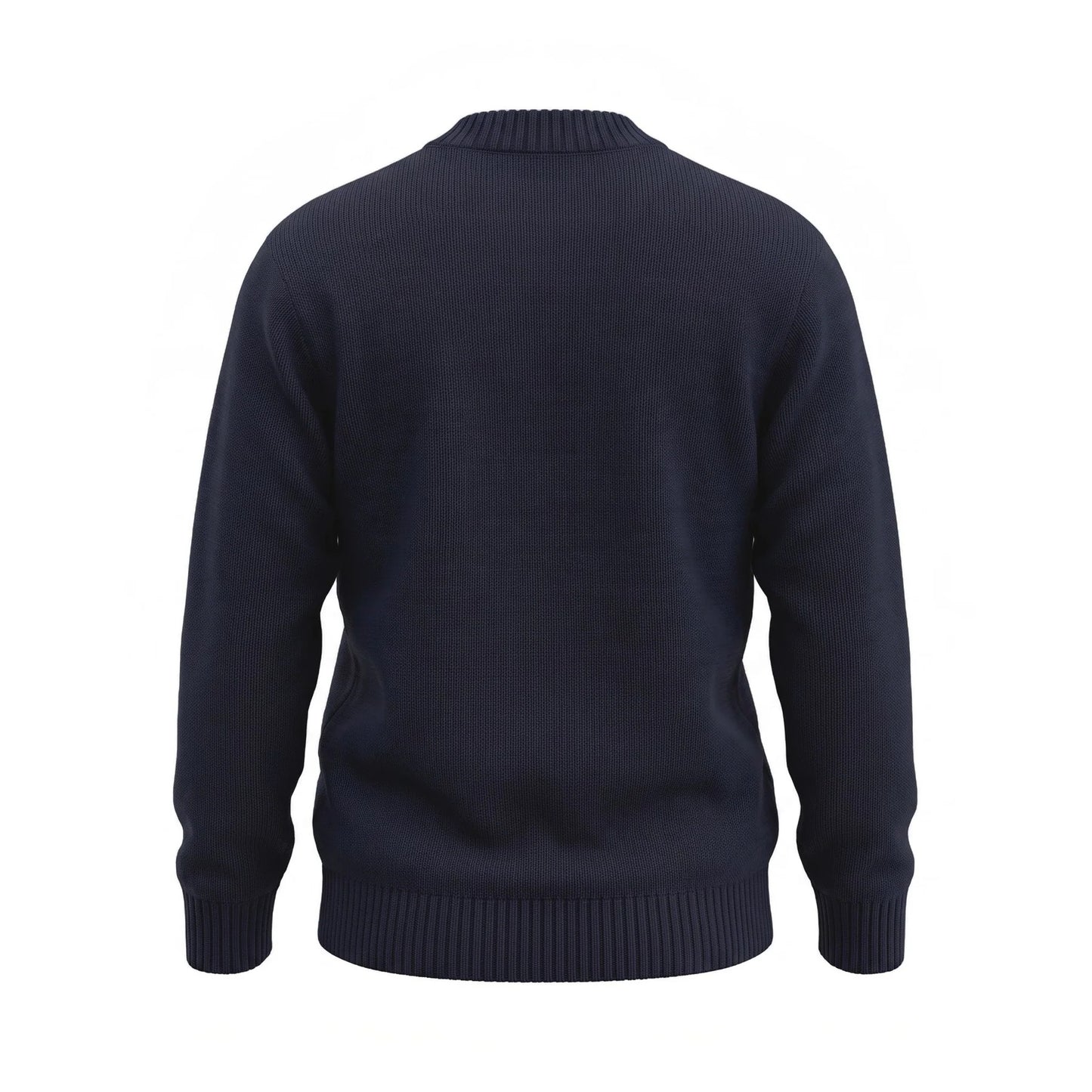 Armor Lux Men’s Wool Blend High Neck Jumper - Navy