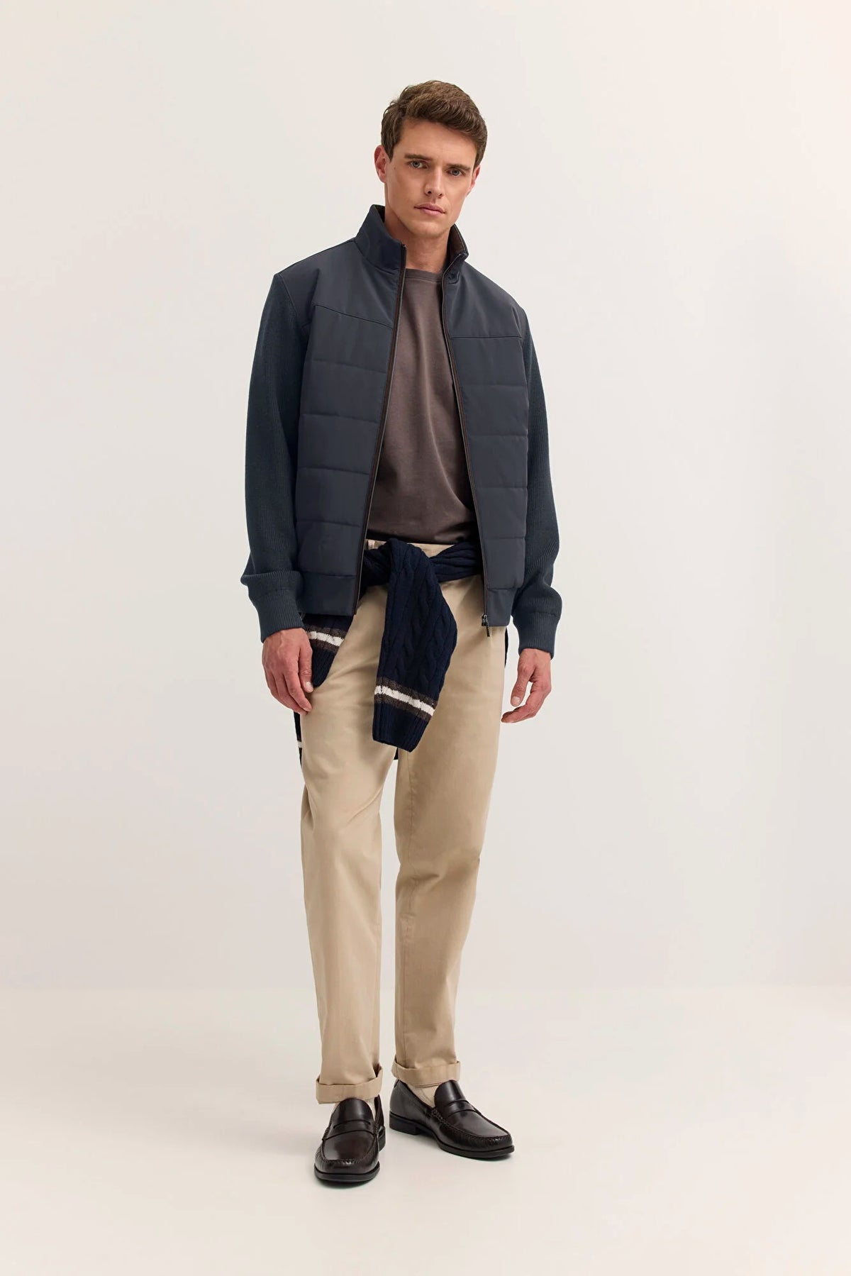 Bugatti Men's Hybrid Knit Jacket – Navy