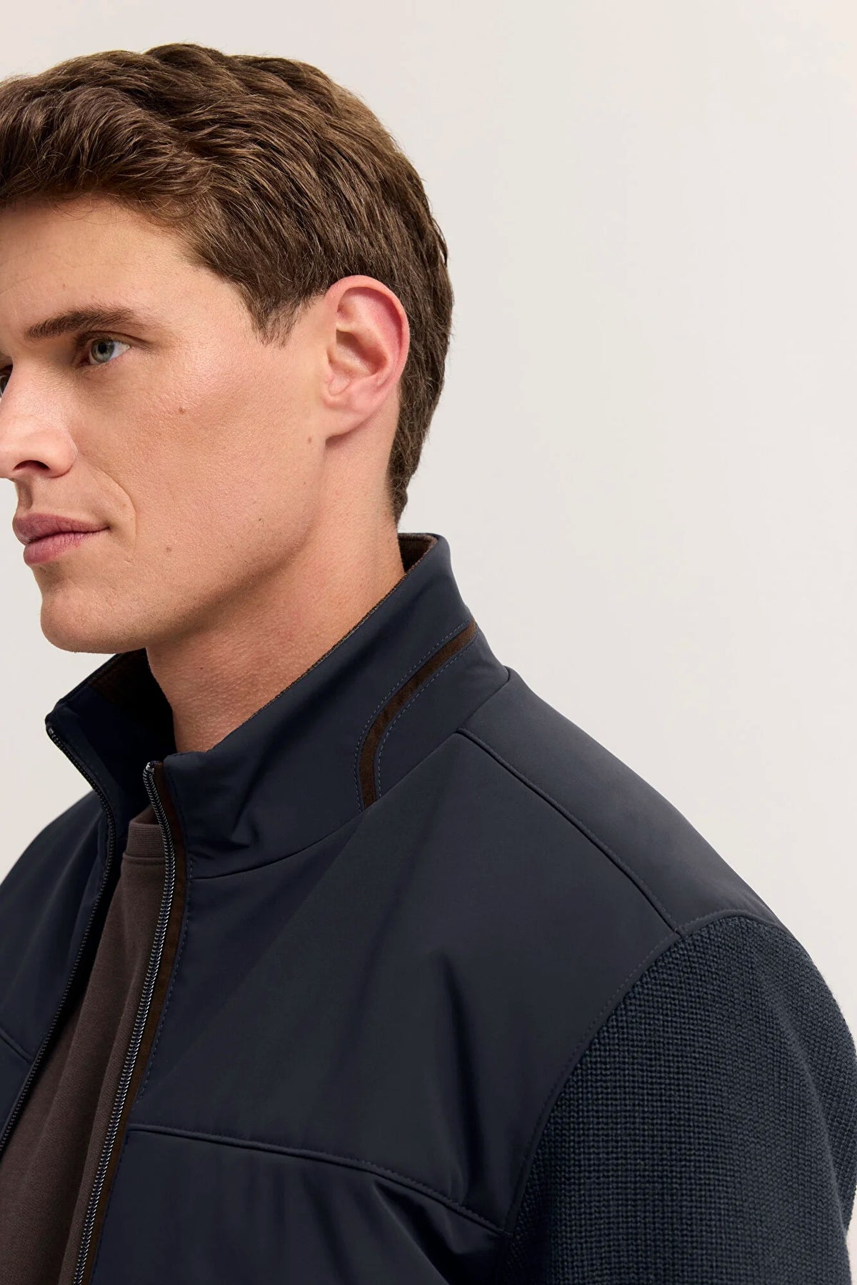 Bugatti Men's Hybrid Knit Jacket – Navy