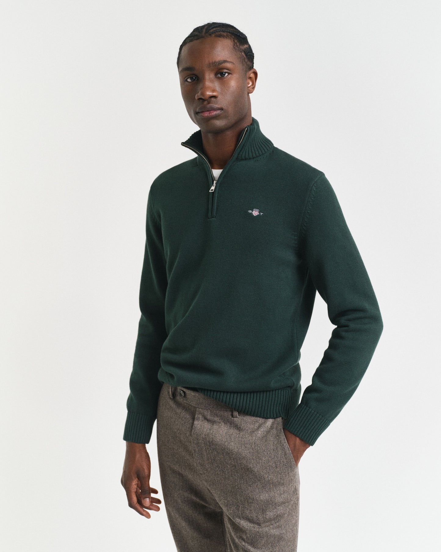 Casual Cotton Half-Zip Sweater