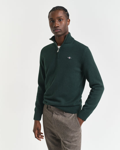 Casual Cotton Half-Zip Sweater
