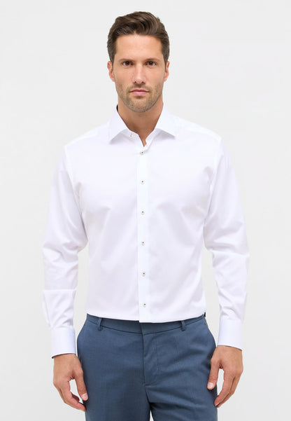 MODERN FIT Luxury Shirt in white plain