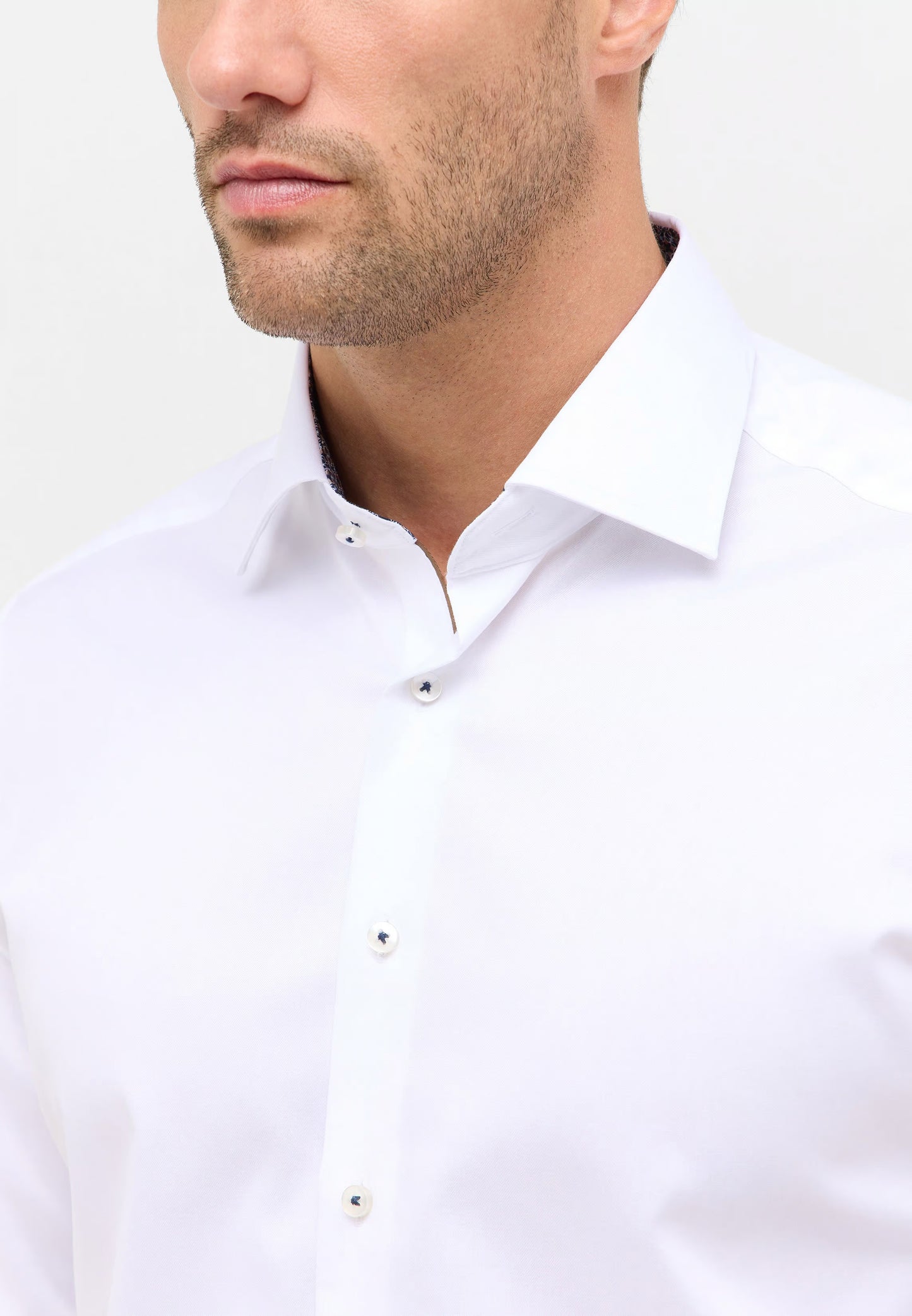MODERN FIT Luxury Shirt in white plain