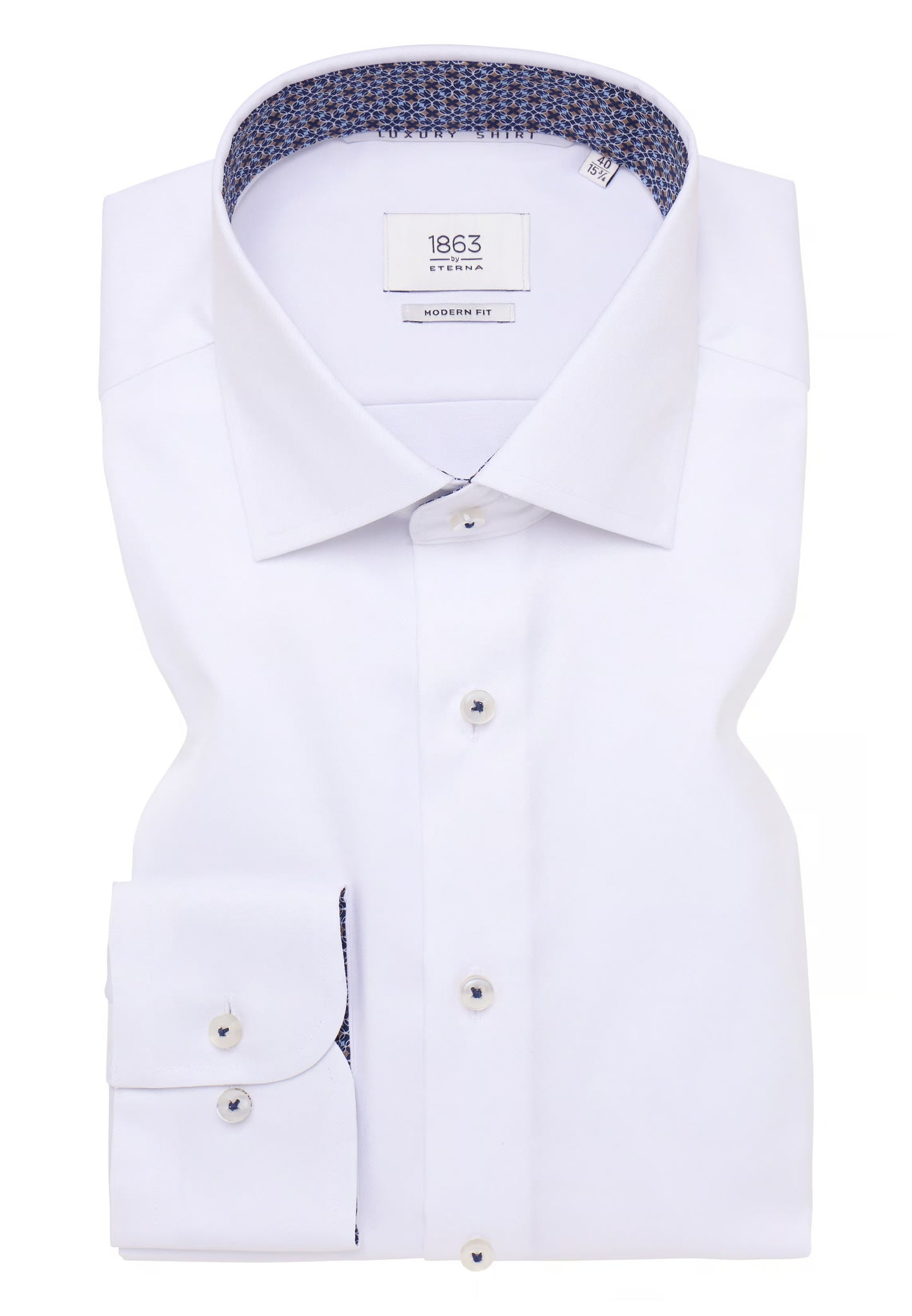 MODERN FIT Luxury Shirt in white plain