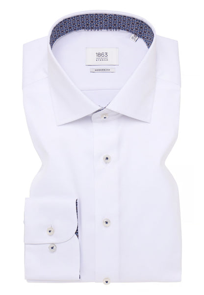 MODERN FIT Luxury Shirt in white plain