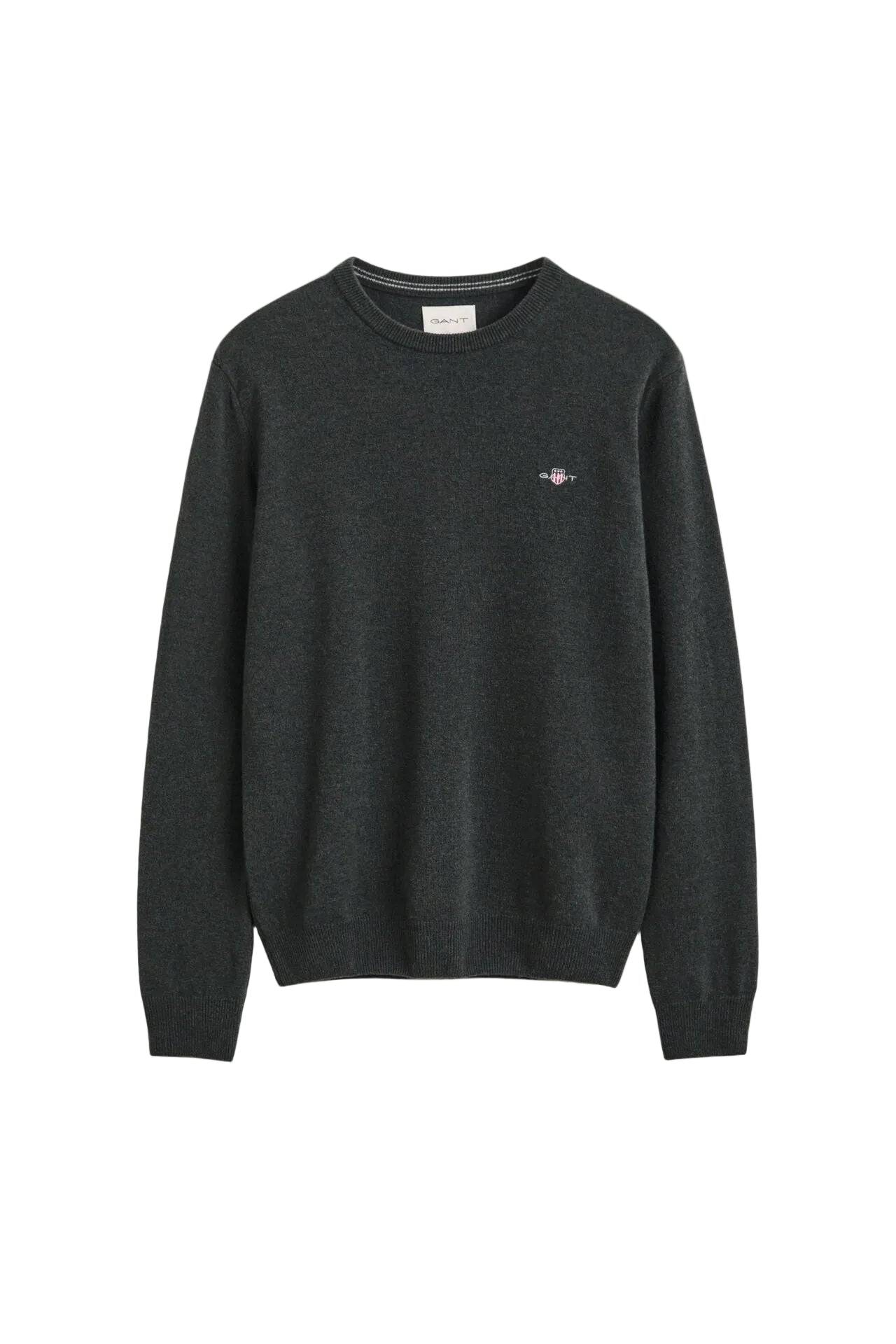 GANT Lambswool Crew Neck Sweater – Dark Moss Green
