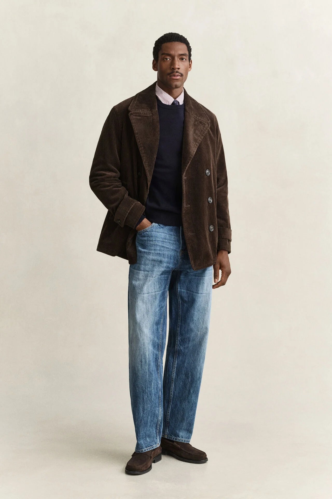 GANT Lambswool Crew Neck Sweater – Marine
