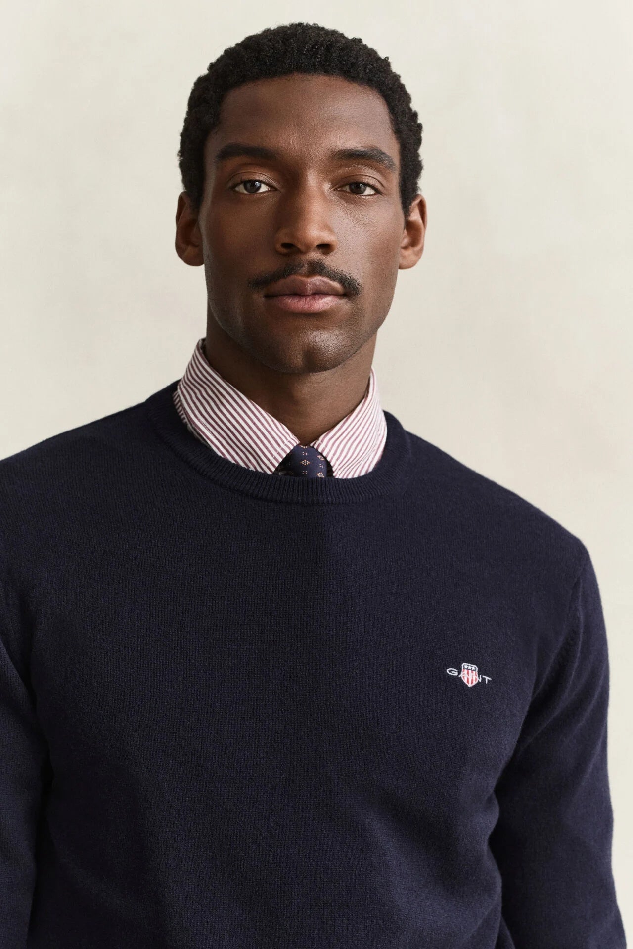 GANT Lambswool Crew Neck Sweater – Marine