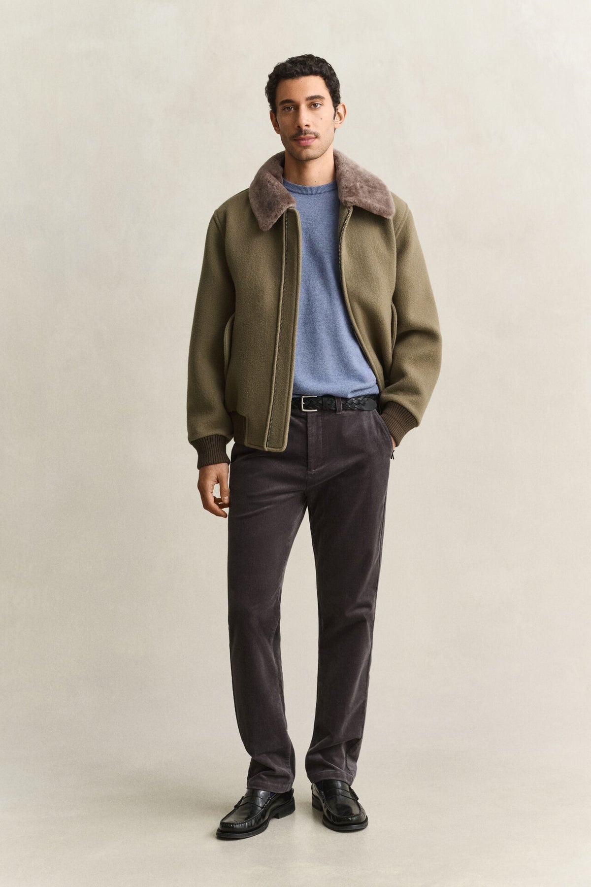 GANT Lambswool Crew Neck Sweater – Blue Horizon