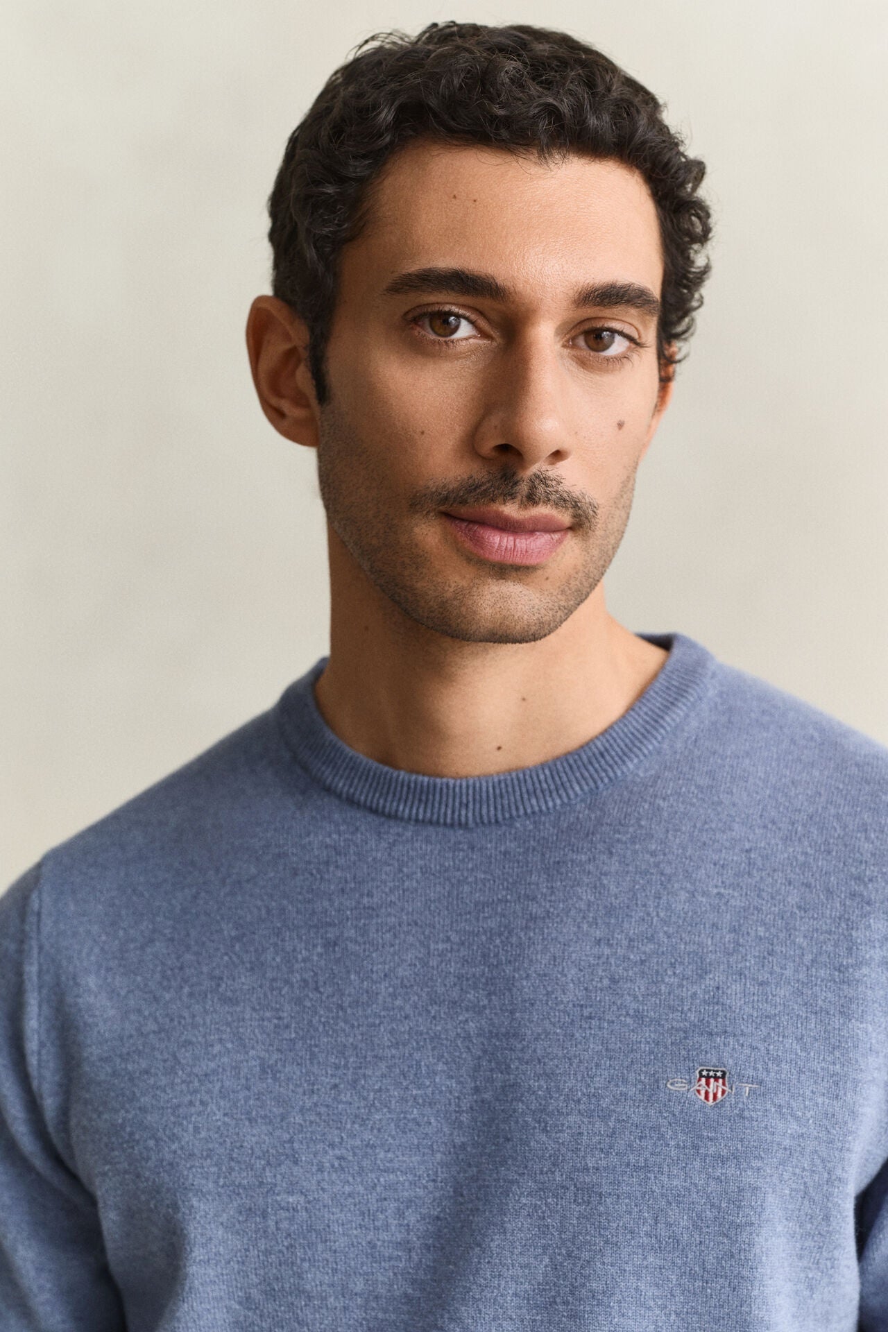 GANT Lambswool Crew Neck Sweater – Blue Horizon