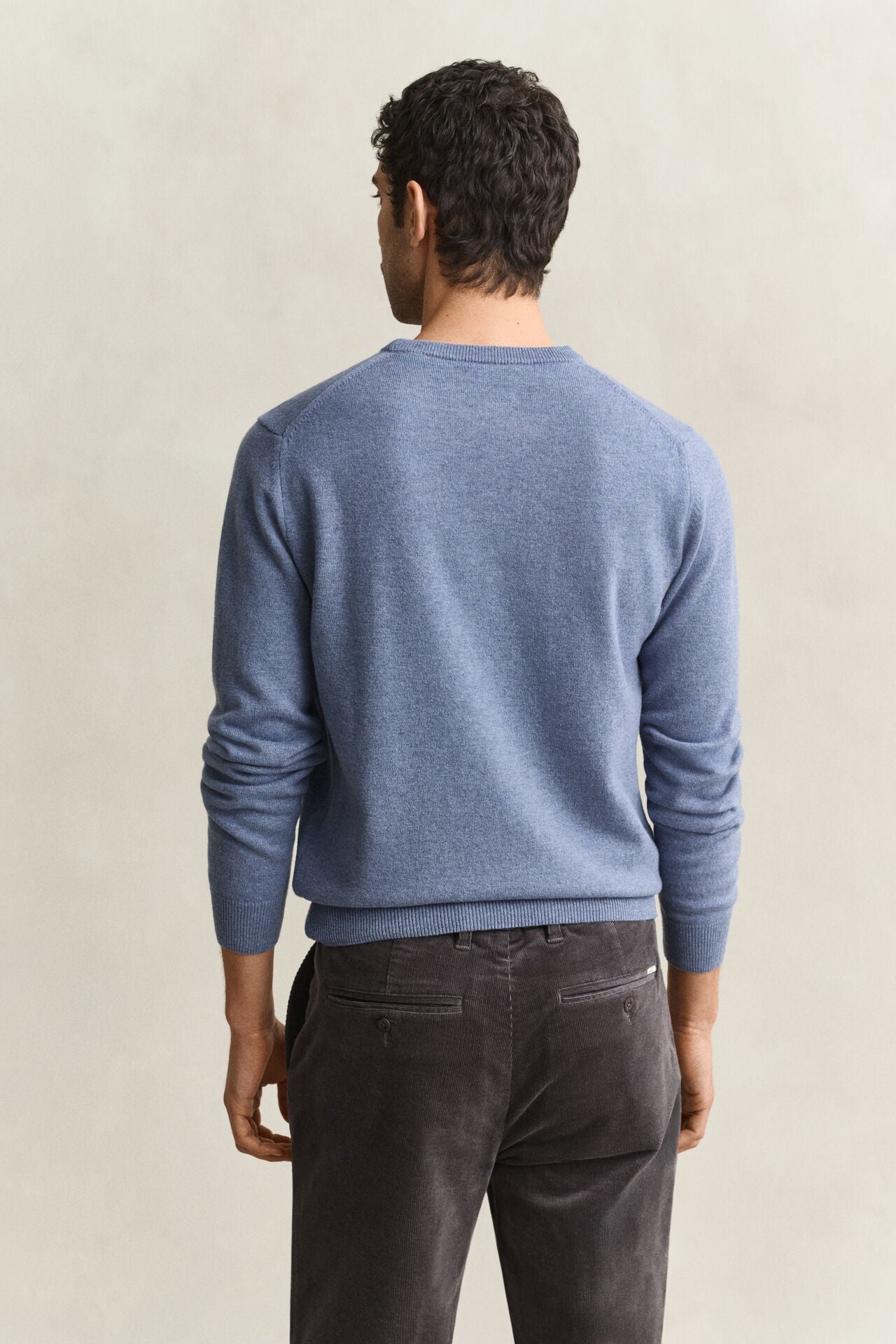 GANT Lambswool Crew Neck Sweater – Blue Horizon
