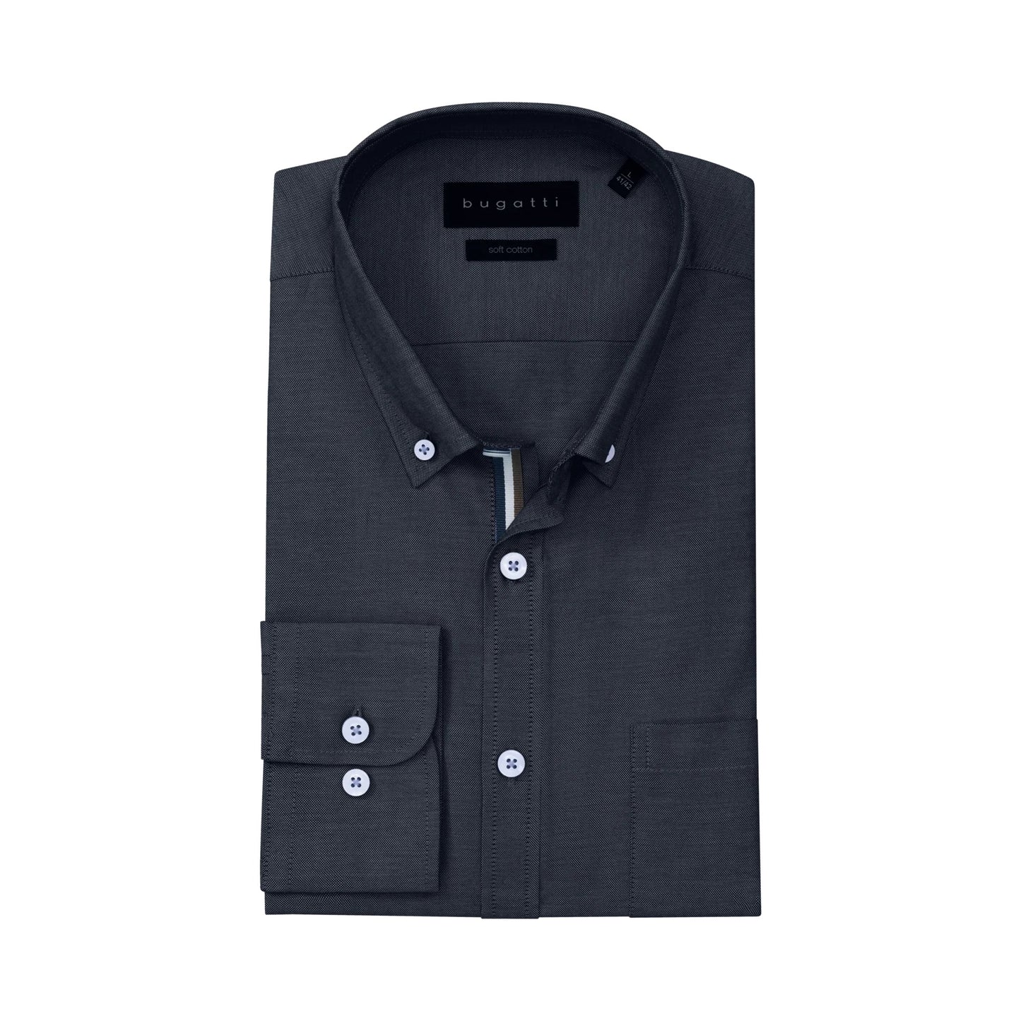 Bugatti Plain Long Sleeve Shirt – Modern Fit