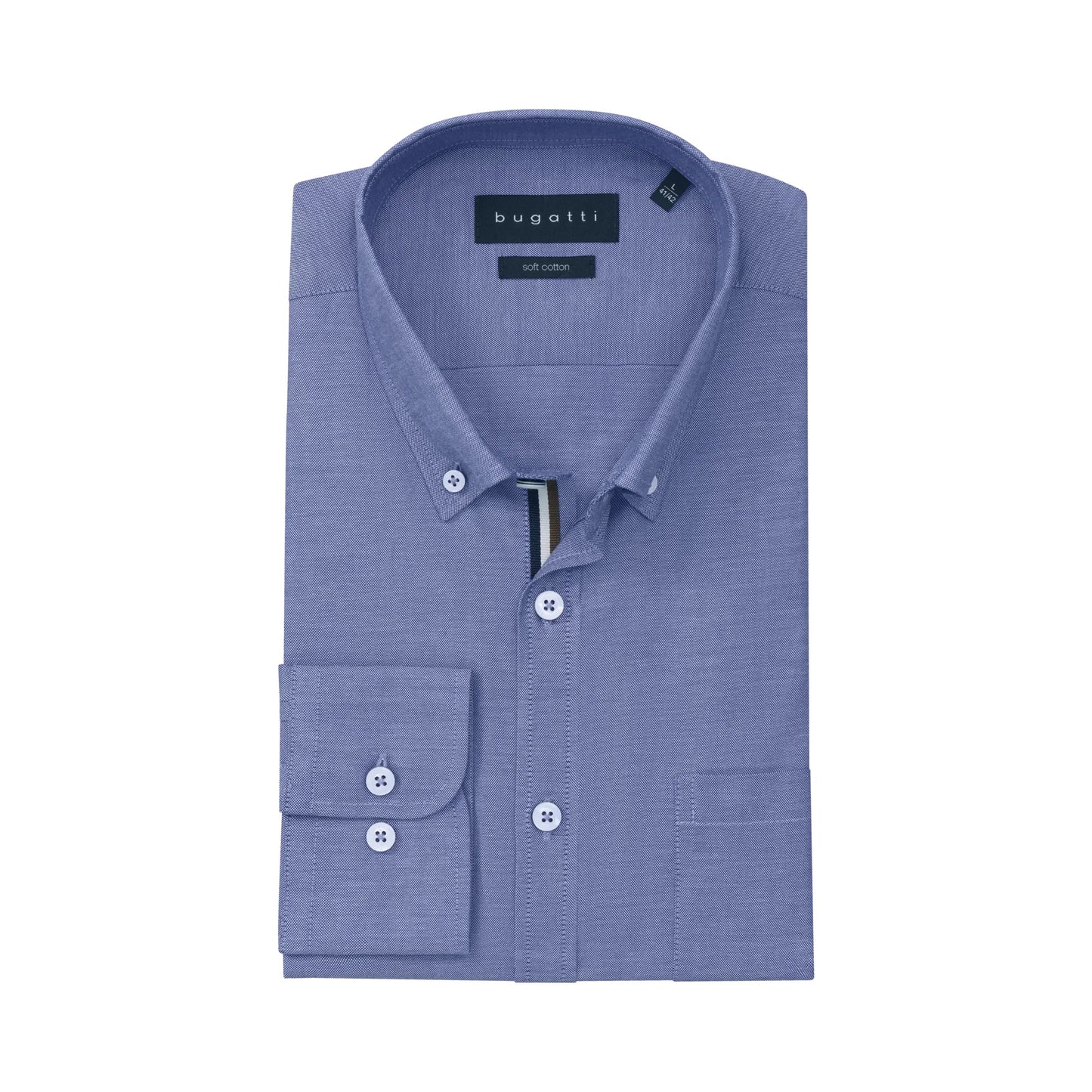 Bugatti Plain Long Sleeve Shirt – Modern Fit