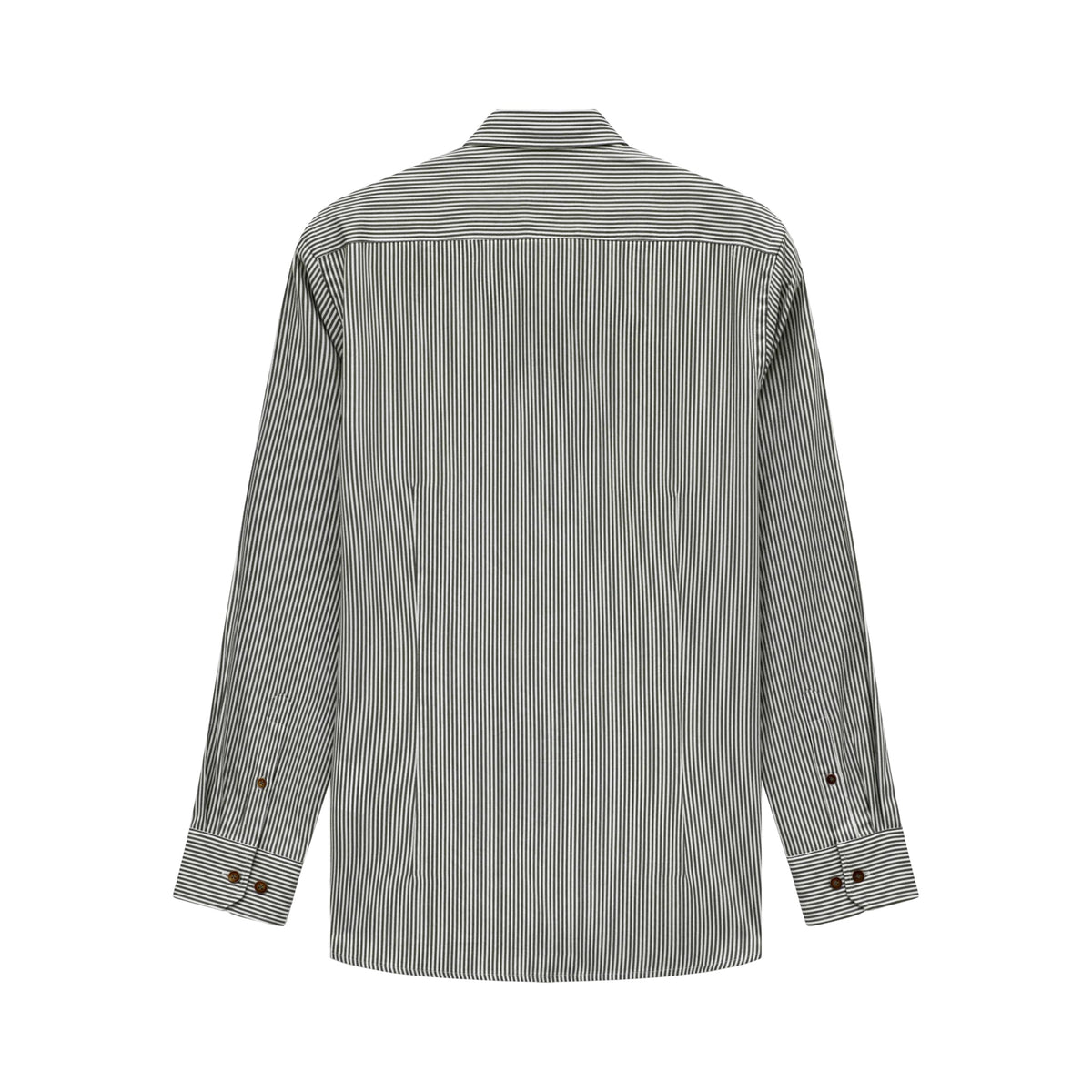 Bugatti Men's Striped Long Sleeve Shirt – Olive