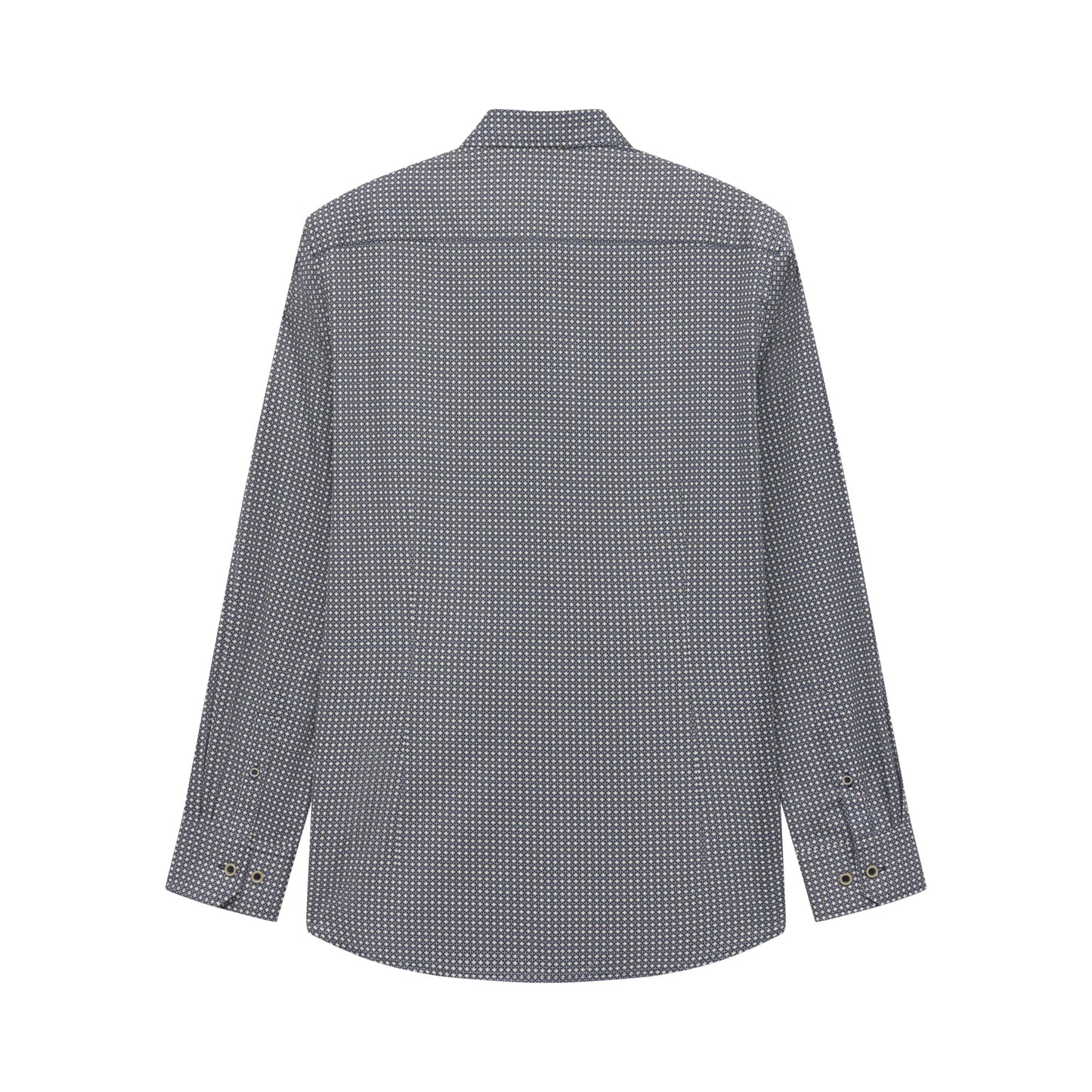 Bugatti Men's Printed Long Sleeve Shirt – Navy