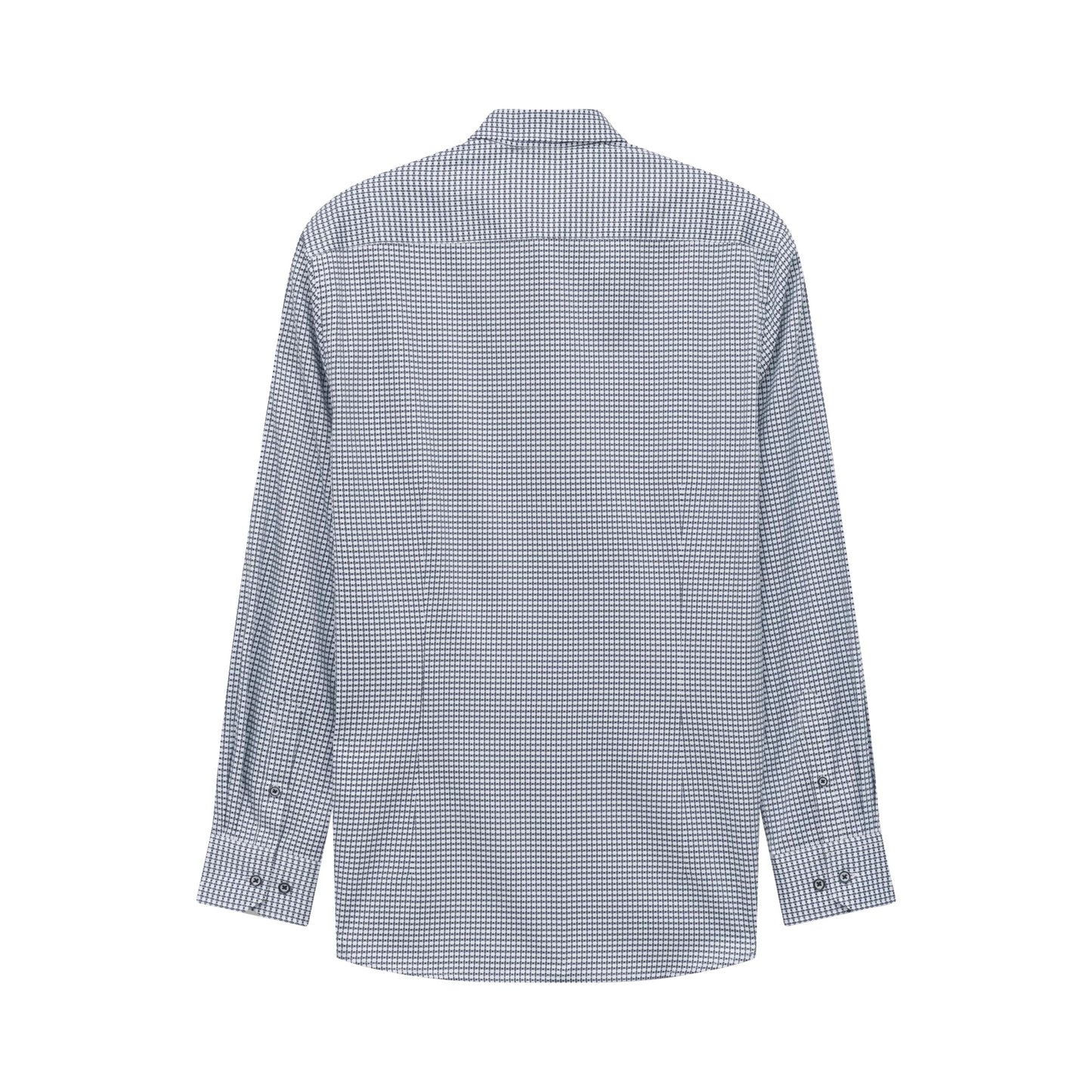 Bugatti Men's Patterned Long Sleeve Shirt – Blue