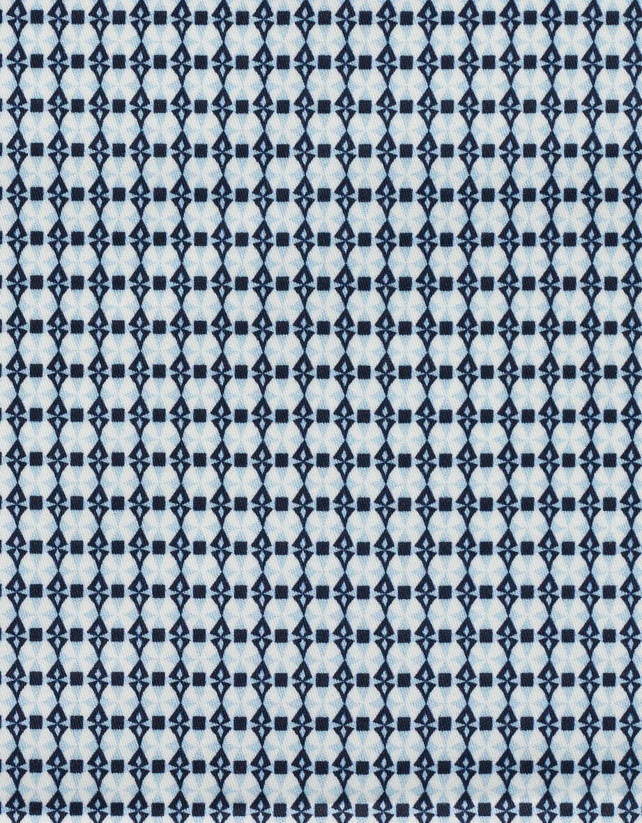 Bugatti Men's Patterned Long Sleeve Shirt – Blue