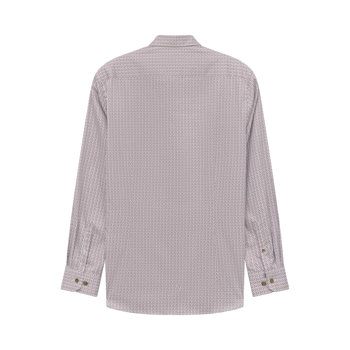 Bugatti Men's Patterned Long Sleeve Shirt – Burgundy
