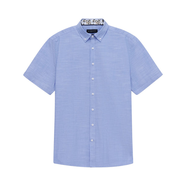 Bugatti Linen Blend Short-sleeve Shirt