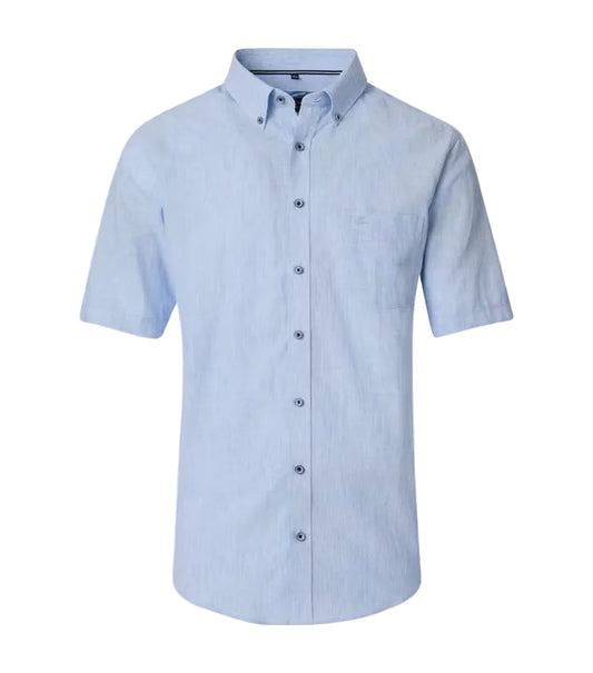 Casa Moda Linen Short-sleeved Shirt