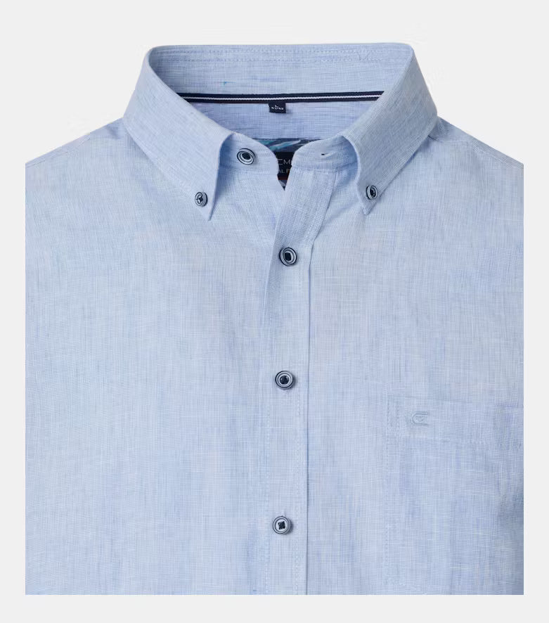 Casa Moda Linen Short-sleeved Shirt