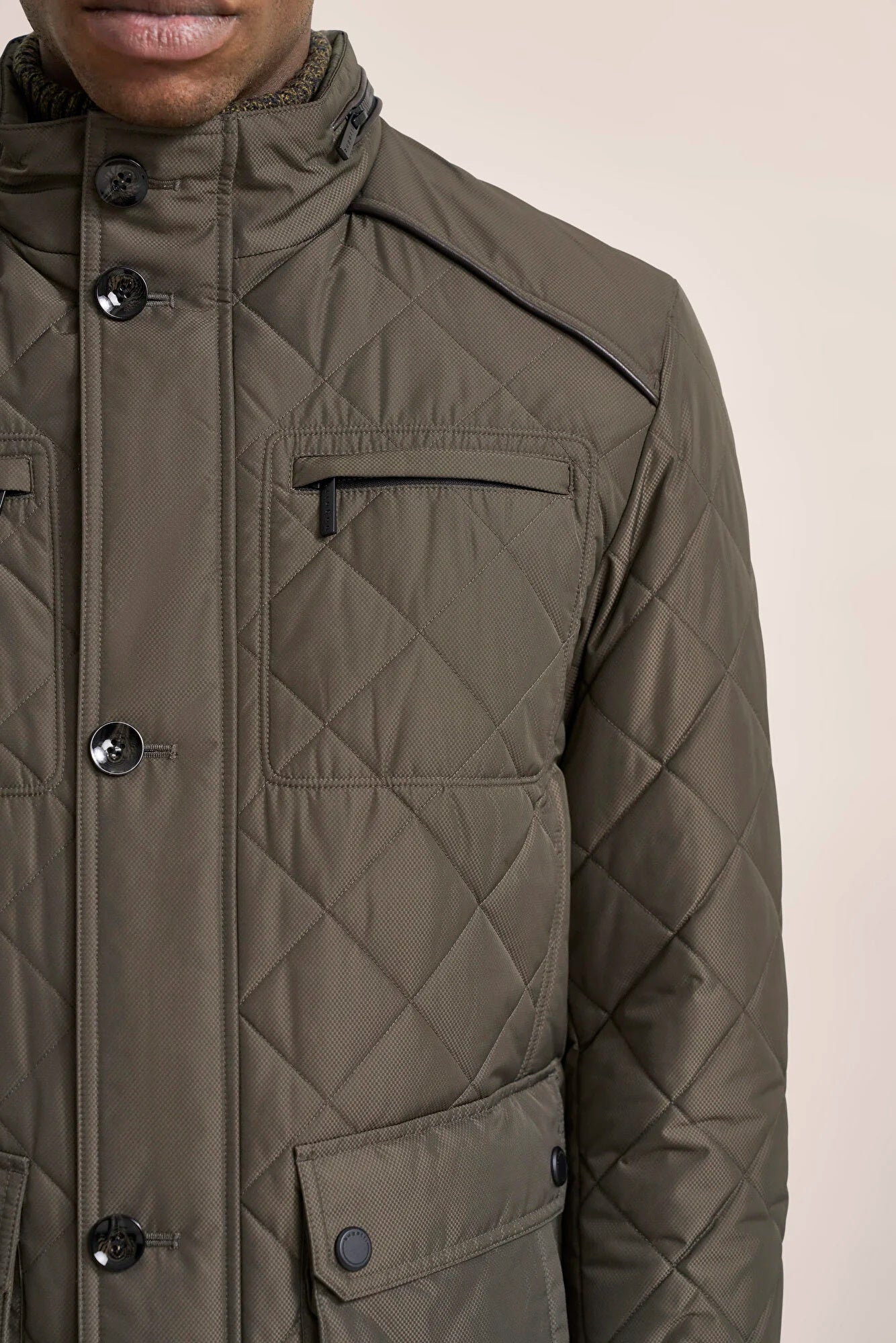 Bugatti Men's Quilted Field Jacket – Olive