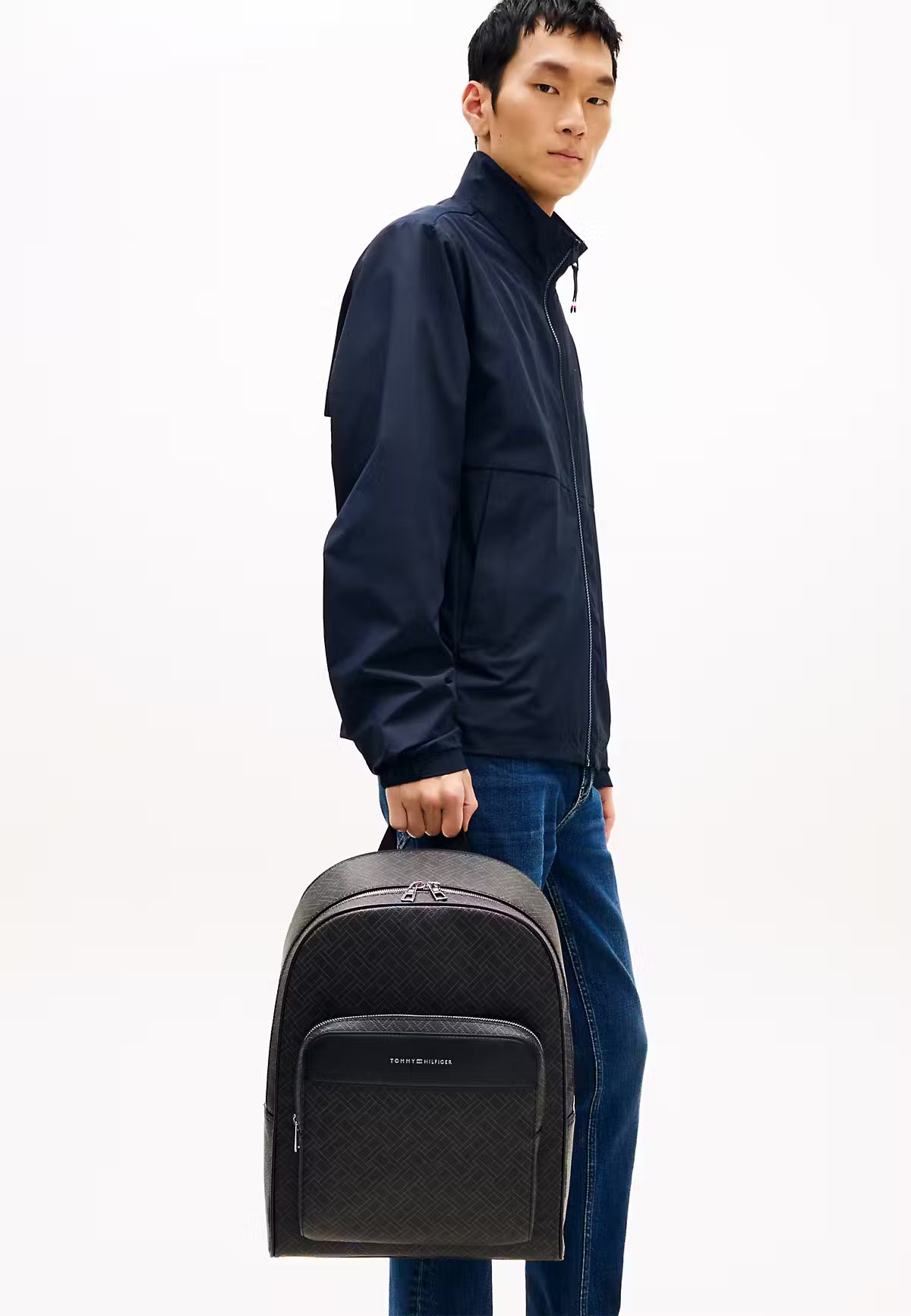Tommy Hilfiger Flag Mixed Texture Dome Backpack