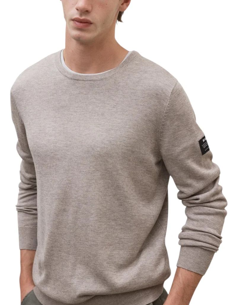Ecoalf Bayona Recycled Wool Sweater - Toast Melange