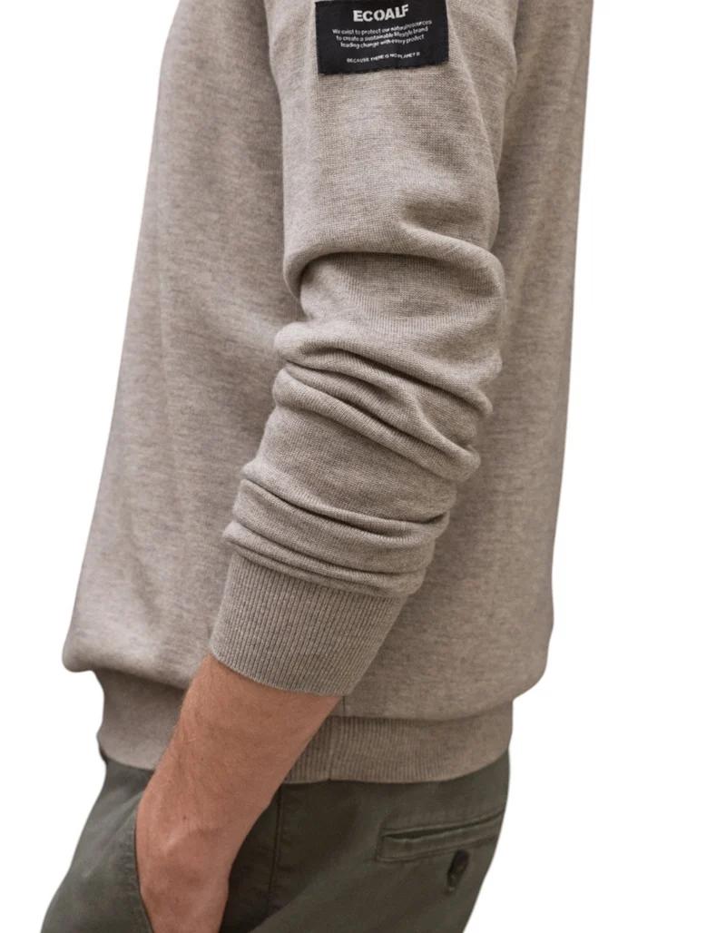 Ecoalf Bayona Recycled Wool Sweater - Toast Melange