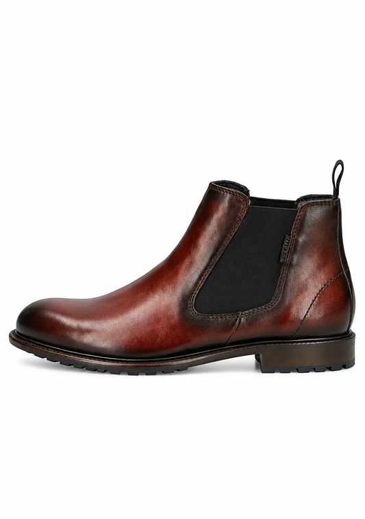 Bugatti Bonifacio Leather Chelsea Boot - Mid Brown