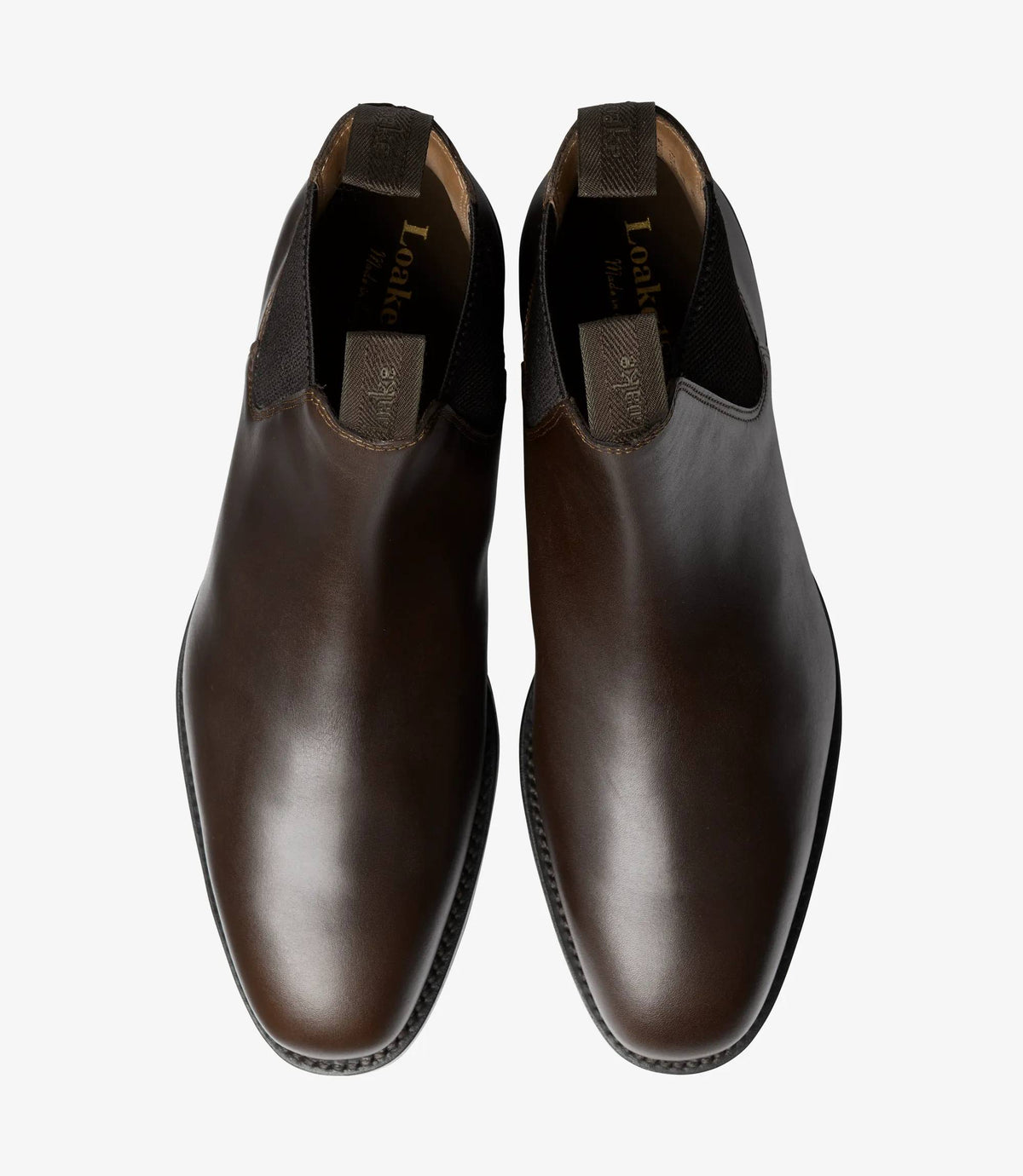 Loake Chatsworth Chelsea Boots - Dark Brown Waxy Leather