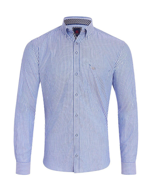 André Cahill Stripe Shirt – Blue