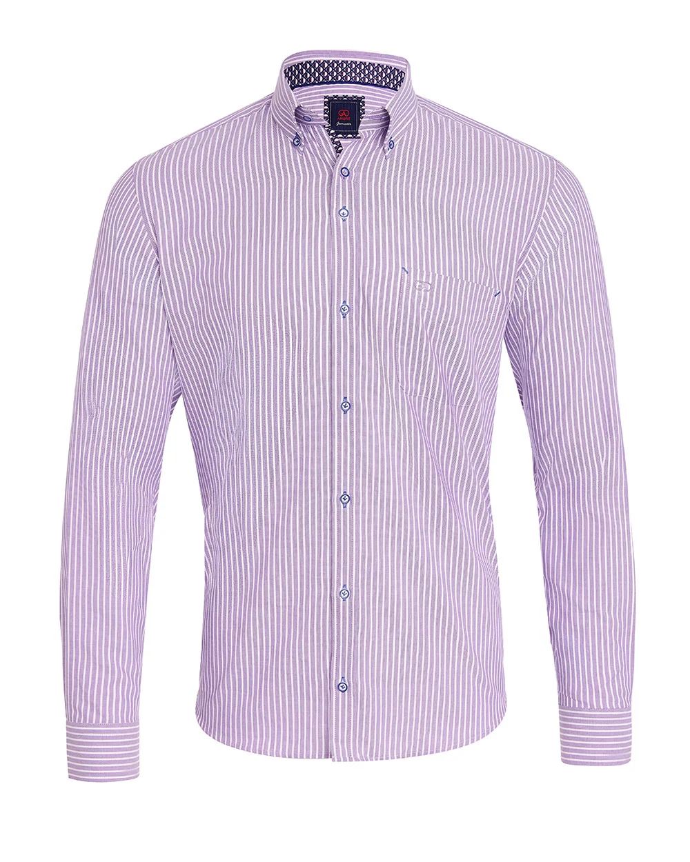 André Cahill Stripe Shirt – Purple