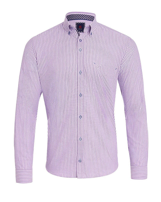 André Cahill Stripe Shirt – Purple